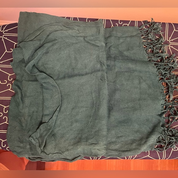 **donated** 2 soft fabric scarves (navy blue and teal) - Picture 4 of 5